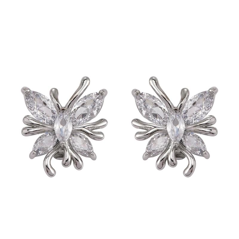 

Butterfly Shaped Rhinestones Earphone Decorations Sweat Resistant Coppers Alloy Universal for Sports Enthusiasts and Fas 1