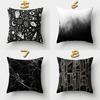 Black and White Geometric Throw Pillow Case Square Cushion Cover Soft Waist Rest