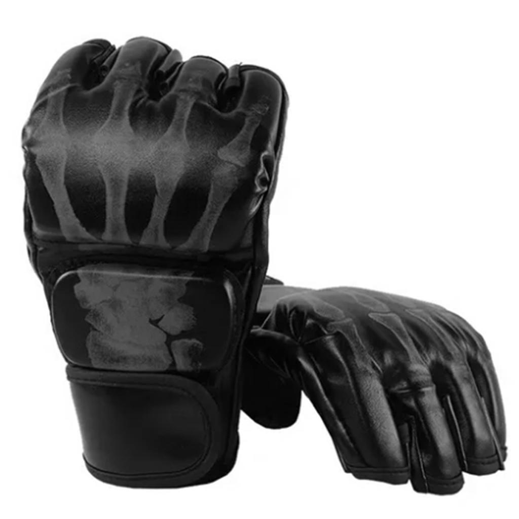 Half Finger Sports Gloves Ergonomic PU Leather Punching Bag Gloves Workout Gloves for Sandbags