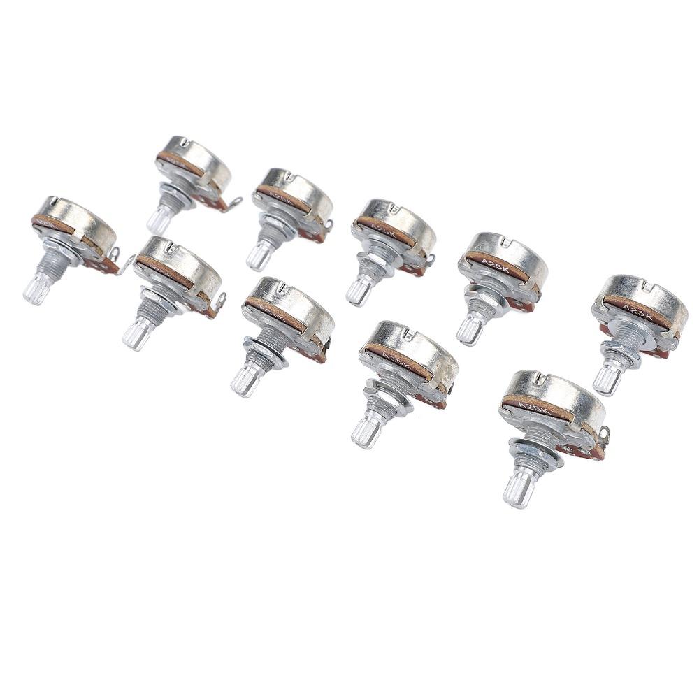 18mm Shaft Guitar Potentiometer Metal Audio Taper Potentiometers Electric Bass Guitar