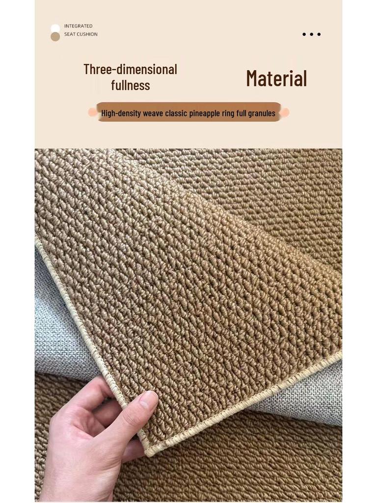 Large Japanese-Style Faux Jute Pineapple Rug for Bathroom, Living Room, and Entryway