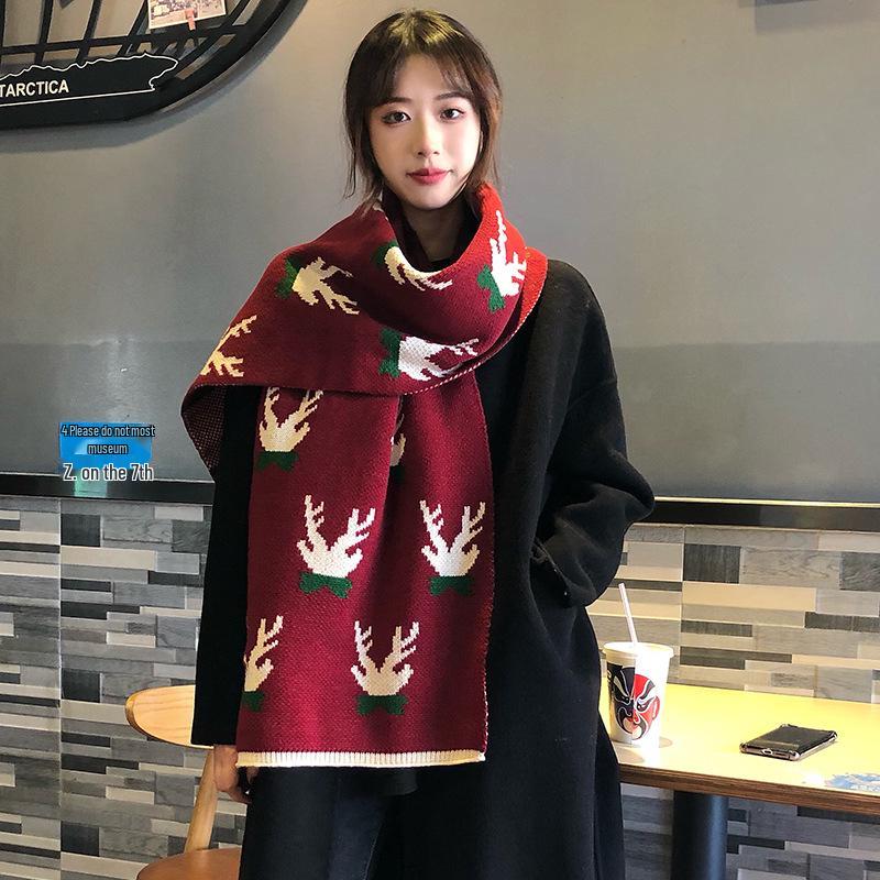 Écharpe Plaid en Cachemire d'Imitation Style Coréen pour Femme - Châle d'Hiver Épaissi