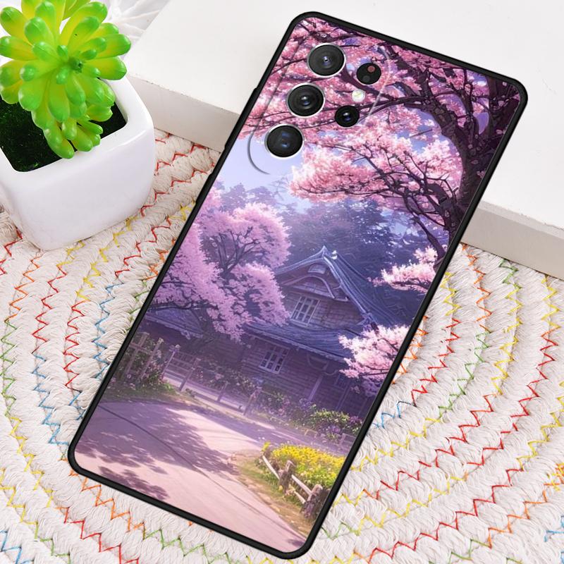 Cherry Blossom Bumper Phone Case for Samsung Galaxy note 10 pro S26 Ultra S23 S24 FE S25 S21 S22 PLUS shockproof Cove