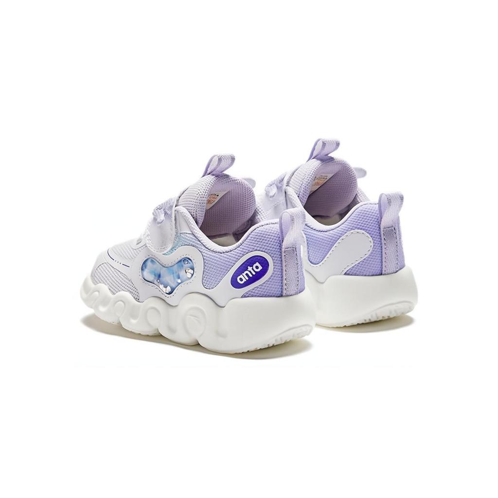 Anta Kids Linglong Non-Slip Breathable Low-Top Walking Shoes Baby Shoes Purple 322410013-1
