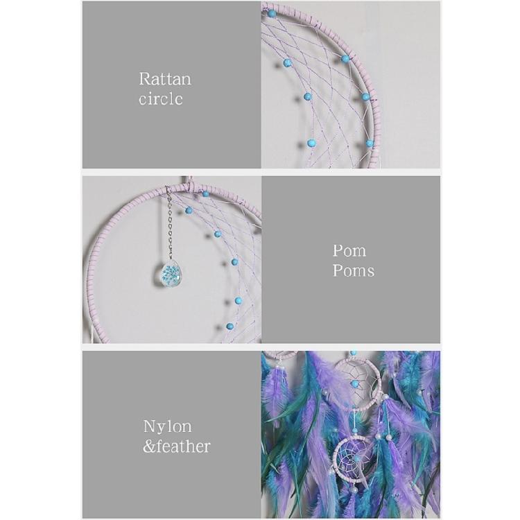 Feature Bead Moon Dreamcatcher Bohemian Home Decor Craft Blessing Gift for Kids
