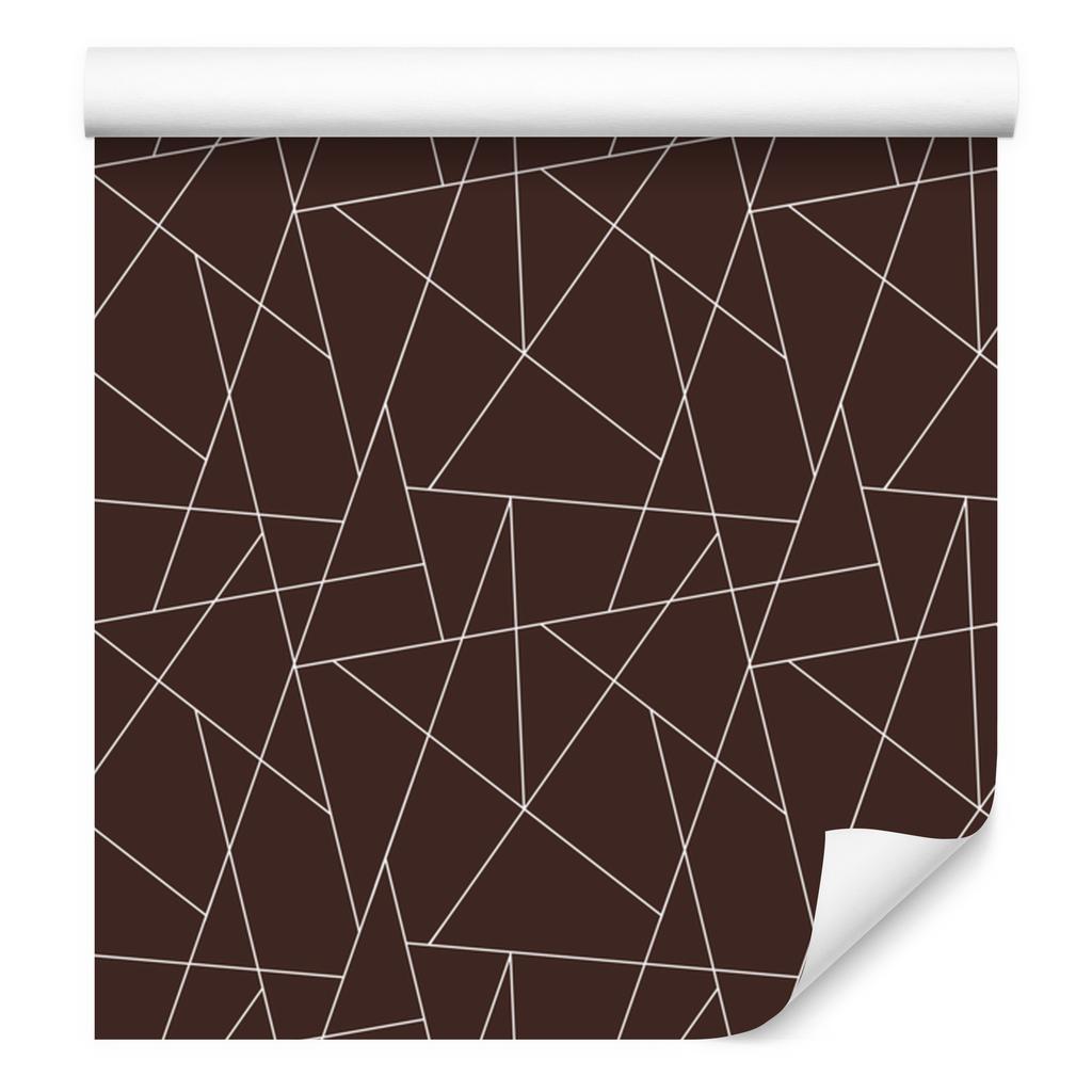 Burgundy Geometric Pattern Wallpaper for Living Room and Bedroom 50x1000