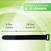 25x Attaches câble nylon auto-agrippantes 20 x 200 mm noir – boucle réutilisable AIMOONSA