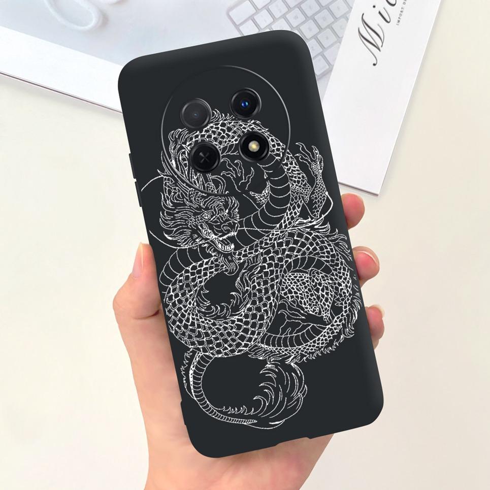 For Huawei Nova Y91 Cool Style Dragon Black Cat Soft TPU Shockproof Back Cover For Huawei NovaY91 Y 91 Phone Case Bumper Etui