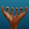 Silents Wooden Head Massage Comb With Anti Statics Design