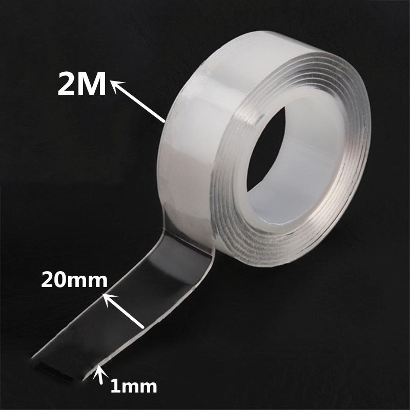 1-5m Nano Tape Transparent Non Marking Waterproof Tape Non Marking Double Sided Tape Reusable Can Be Cleaned For Household Use