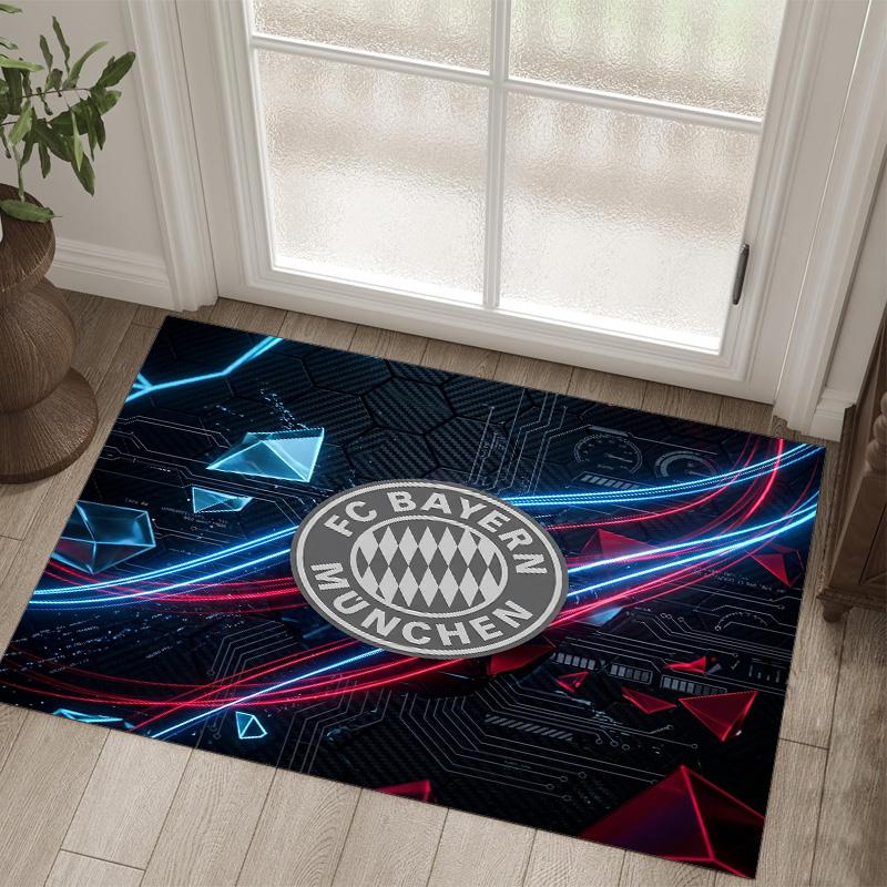 Design Bayernu Mnichov Křišťálový sametový koberec Útulný Ne?Protiskluzová tištěná předložka do ložnice, obývacího pokoje, předsíně
