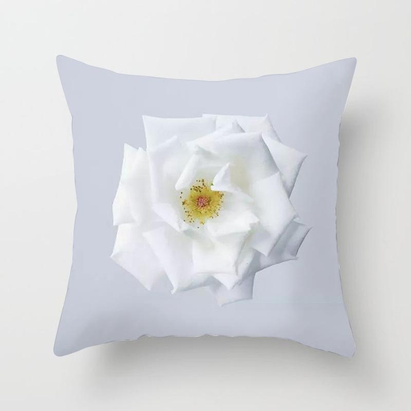 Floral Plant Patterns Throw Pillow Cover With Short Plush Print For Living Room Sofa Decoration Cushion Cover Pillow Covers