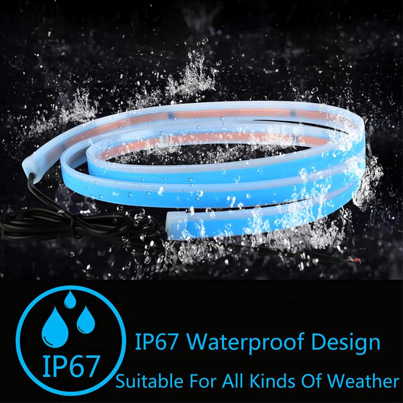 Rime DIY capota mașină bandă de lumină bandă de alergare în timpul zilei scanare iluminare flexibilă ambientală neon lampă atmosferă iluminare de fundal