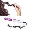 Mini Spiral Hair Curler Portable AntiScald Wavy Hair Styling Hair Curling Wand Purple