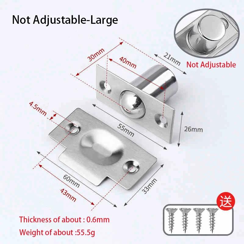 1Pcs Adjustable Door Top Bead Furniture Door Latch Spring Invisible Wooden Cabinet Door Beads Lock Closet Ball Catch Latch