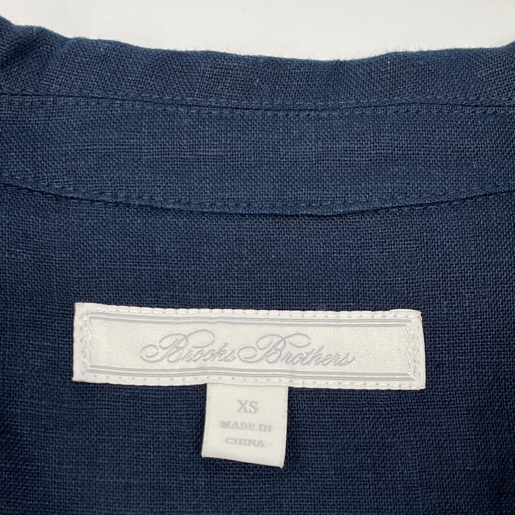 Brooks Brothers Navy Linen Belted Shirt Dress dress XS NavyUsed