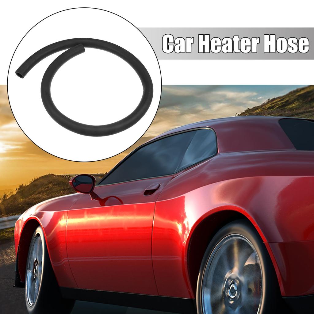X AUTOHAUX Auto-Heizungsschlauch Auto Flexibler Gerader Heizungsschlauch Mehrzweckschlauch Gummi Schwarz Länge 1m Innendurchmesser 13mm