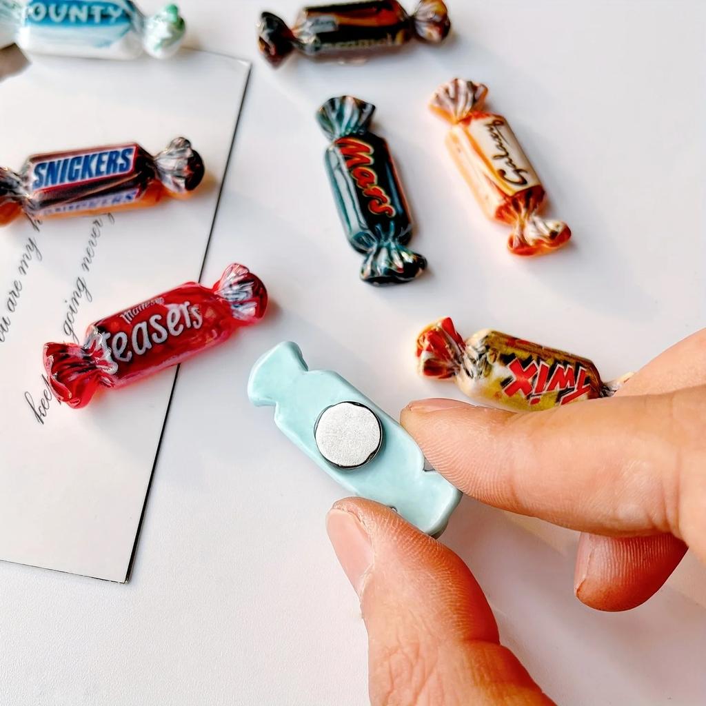 Cute 8pcs Candy Fridge Magnets - Decorative Refrigerator Magnets for Kitchen, Office Whiteboard, Locker, Cabinet Gift