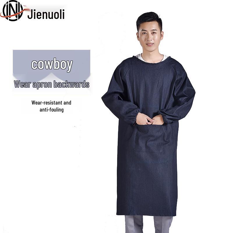 JNL Plus Size Denim Work Smock Apron