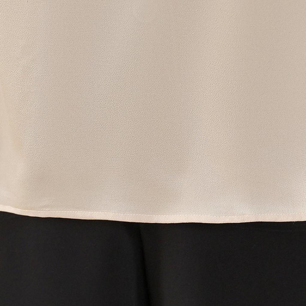 Elegant Chiffon Blouse for Middle-Aged and Elderly Women, 3/4 Sleeves, Comfortable, Versatile, Slimming Design