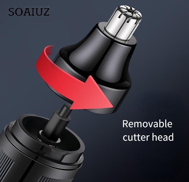 JLL5002 Mini elektrischer Nasenhaarschneider USB wiederaufladbarer Nasenhaarrasierer Austauschbarer Kopf Waschbarer Rasierer Tragbare Haarentferner-Trimmmaschine