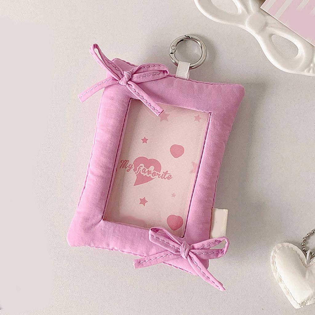 Cartoon Photocard Holder Kpop Photo Card Holder with Keychain ID Card Holder Pendant Keychain Student Card Sleeves