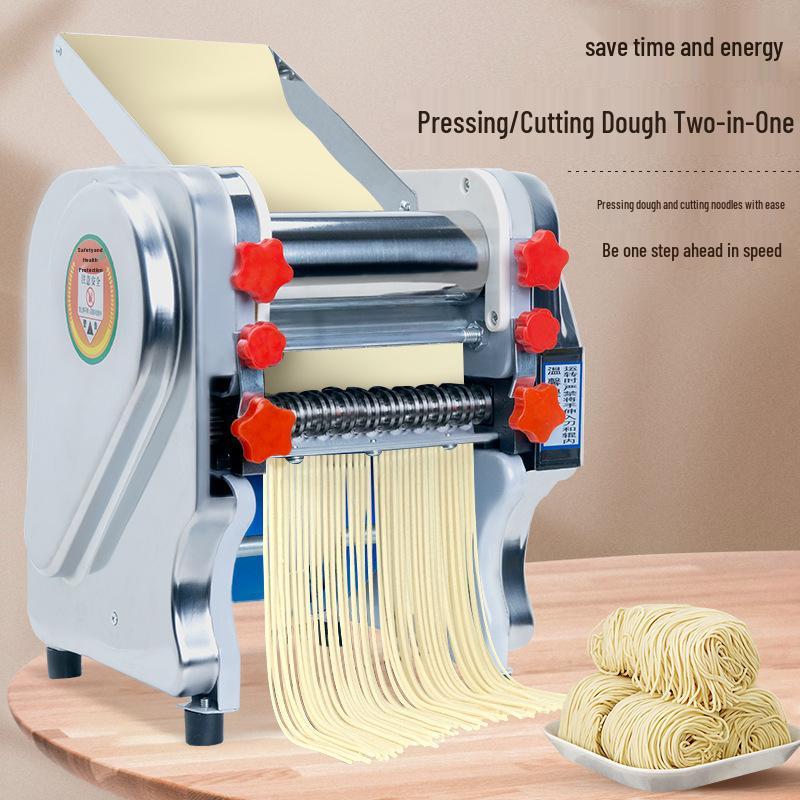 New Stainless Steel Electric Dough Press Machine - Automatic Household/Commercial Noodle & Dumpling Skin Roller with Free Shipping
