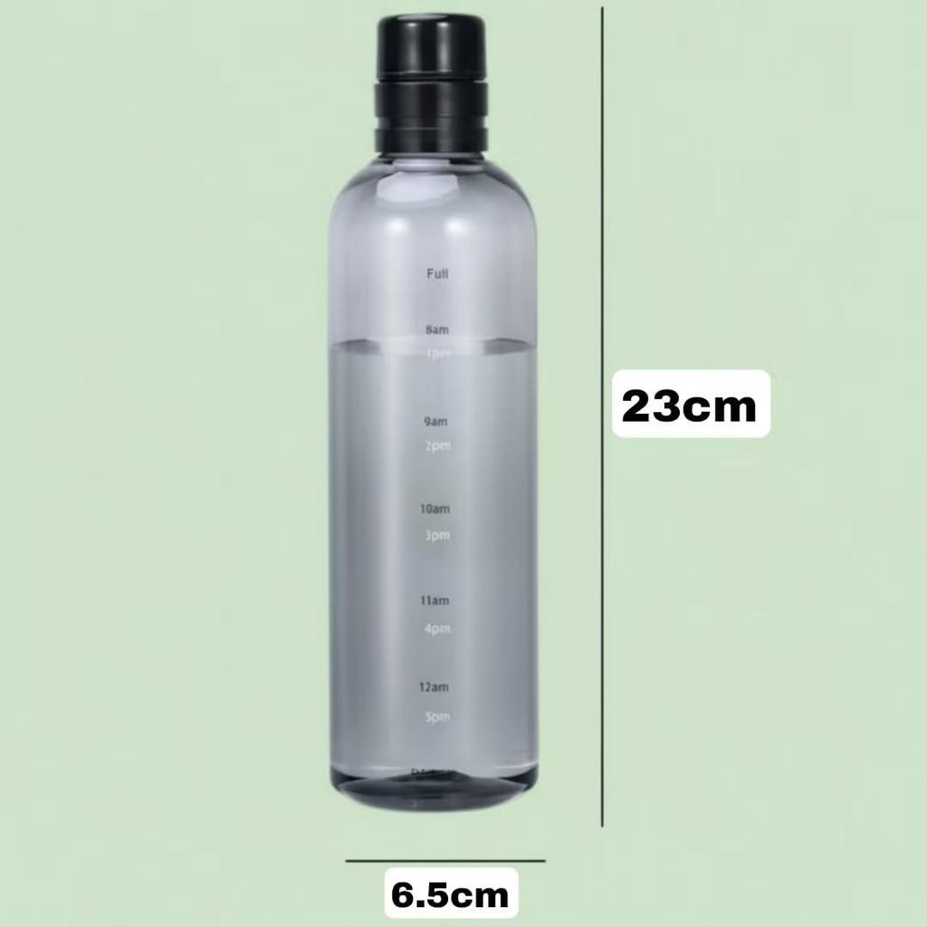 1 Botella de Agua con Marcadores de Tiempo, Botella para Beber, Botellas Deportivas para Ciclismo, Gimnasio, Acampada, Senderismo, Escuela