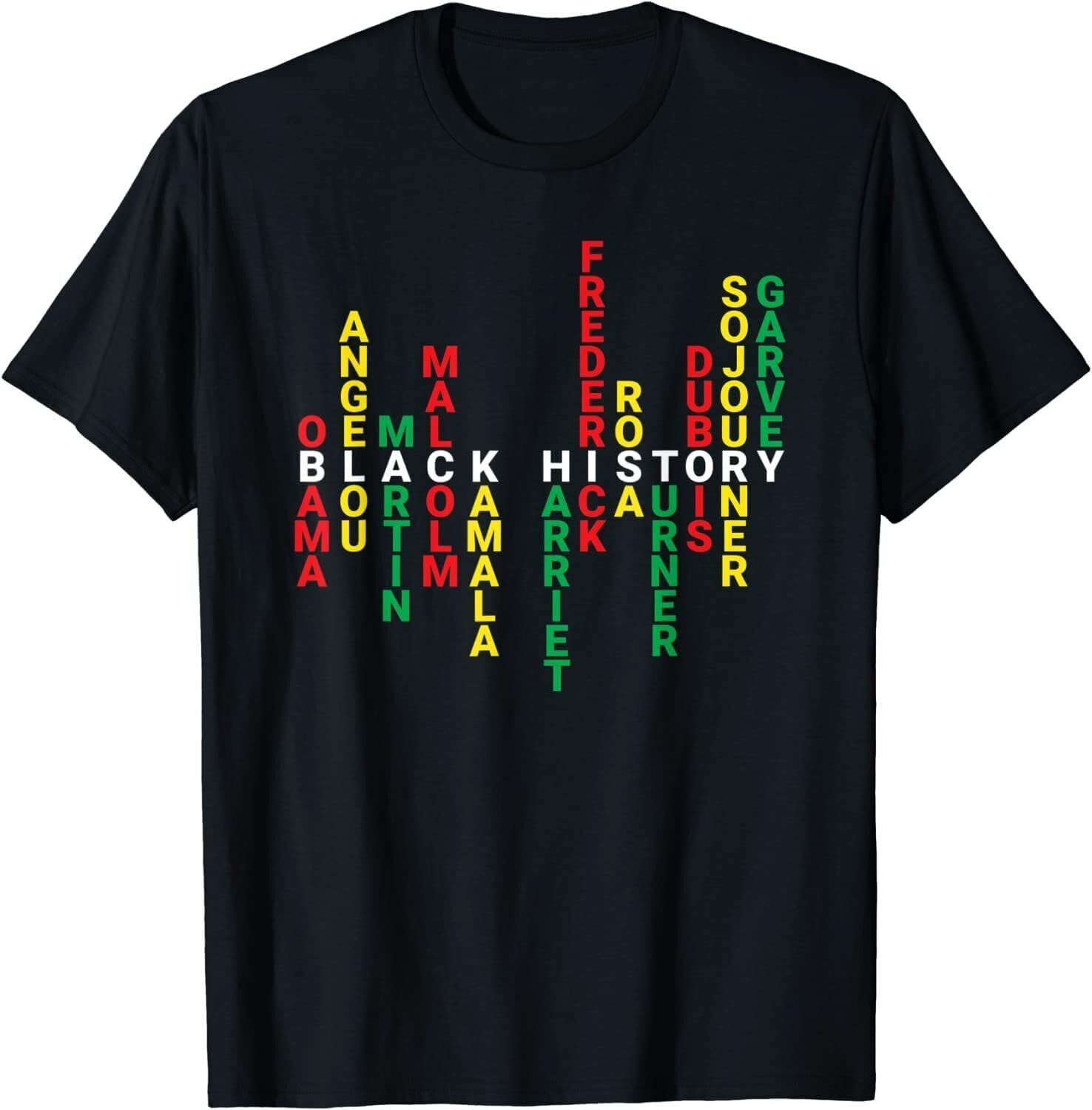 Black History Month Powerful Leaders Celebration Unisex Men T Shirt XXL чёрный