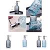Modern Glass Hand Soap Dispenser 400ml With Pump And Decorative Embossed Design For Household
