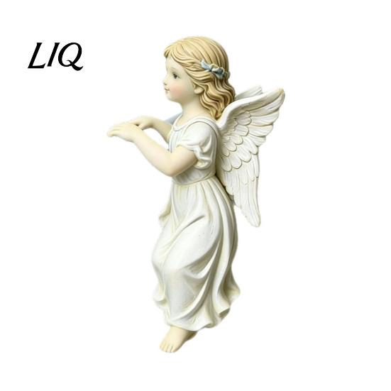 Weather Resistant Garden Art Vintage Angel Girl Statue, Planter Climber Cute Pastoral Gardening Accessories Resin Figurine for Flower Pot Edge
