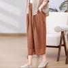 High-End Damen Sommer Ramie Weitbeinige Cropped Hose - Leichtes, Lässiges Baumwollleinen-Design