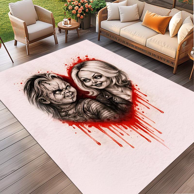 Bride of Chucky Print Rug, Washable Floor Carpet, For Entryway Dorm Laundry Room Office Study, Home Decor Birthday Christmas Gift
