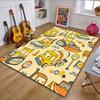 Cute Construction Vehicles Pattern Patterned Carpet, Non Slip Mat Suitable for Living Room and Bedroom Sofas