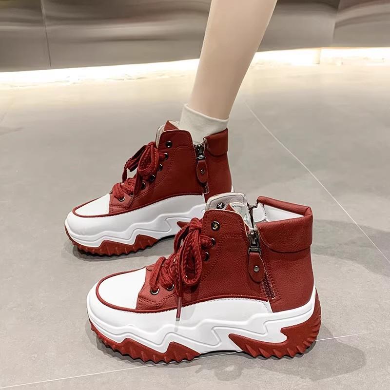 Women's Autumn and Winter New Niche High-top Women's Shoes Platform Casual Versatile Sports Shoes