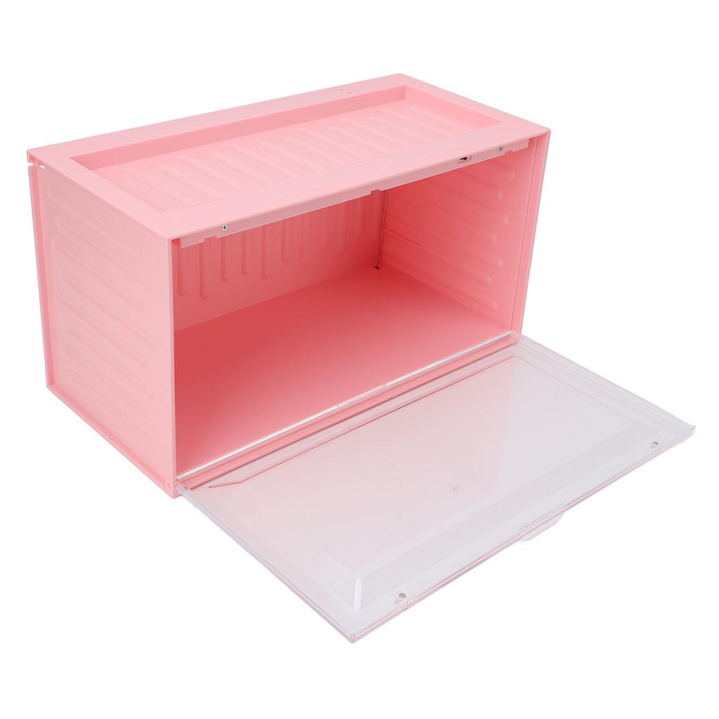Figure Display Case with Light Sensing Constant On Function 2 Tier Mini Figure Display Box Showcase for Collectibles