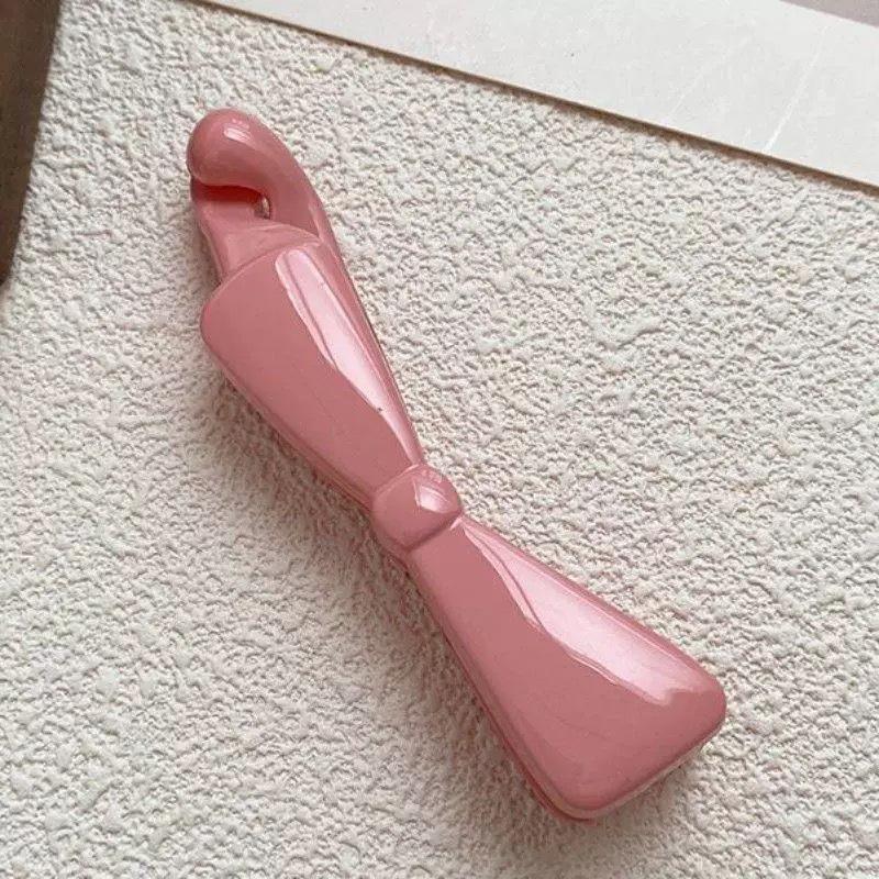 2025 High-End Morandi Bow Banana Hair Clip for Women - Elegant Ponytail Accessory