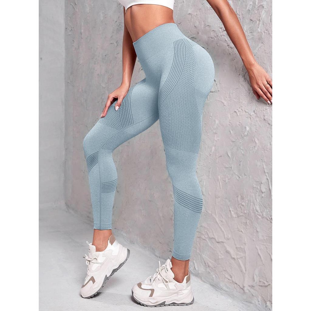 European-American High-Waisted Seamless Hip-Lifting Quick-Dry Yoga Leggings for Women