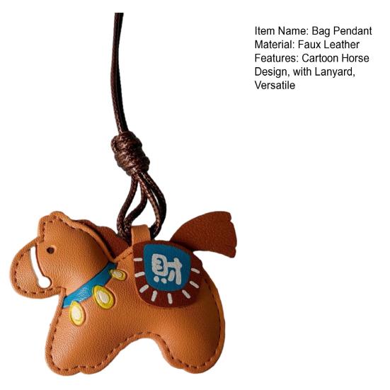 Bag Pendant Imitation Leather Little Horse Charm Fullness Symbol Pendant Multi-Use Bag Car Hanger Keychain