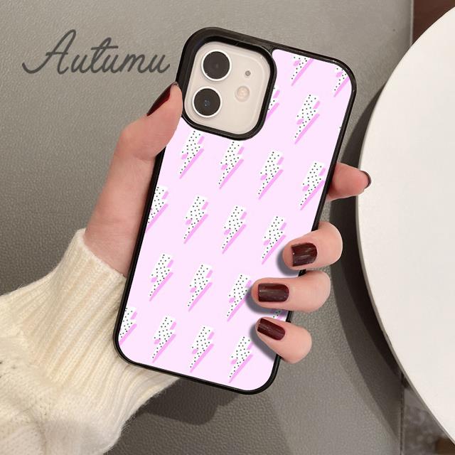 Shadowed Lightning Bolt Phone Case for iPhone 11 12 13 14 Pro Max mini XR XS SE 2020 7 8 Plus Samsung Galaxy S21 S22 shell