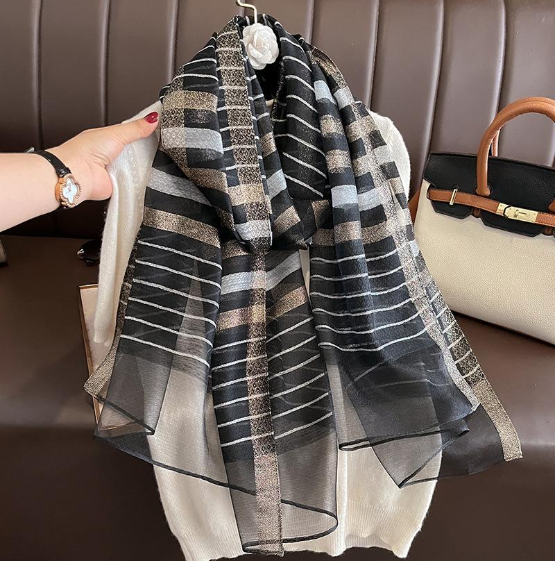 Silk Wool Scarf Shawls and Wraps for Women Foulard Headkerchief Luxury Brand Hijab New Lady Pashmina Scarves Bandana Poncho