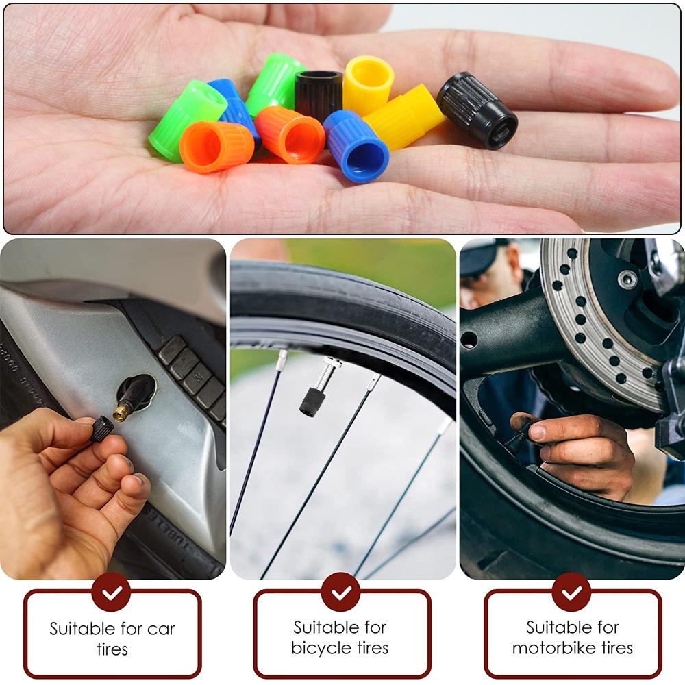 10pcs Tyre Valve Caps Plastic Car Tire Stem Dust Covers Universal Valve Caps for Cars Trucks Motorcycles SUVs and Bikes Stem Caps1