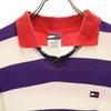 TOMMY HILFIGER Old Peruvian Border Pattern Short sleeve V neck Polo shirt Men's Used