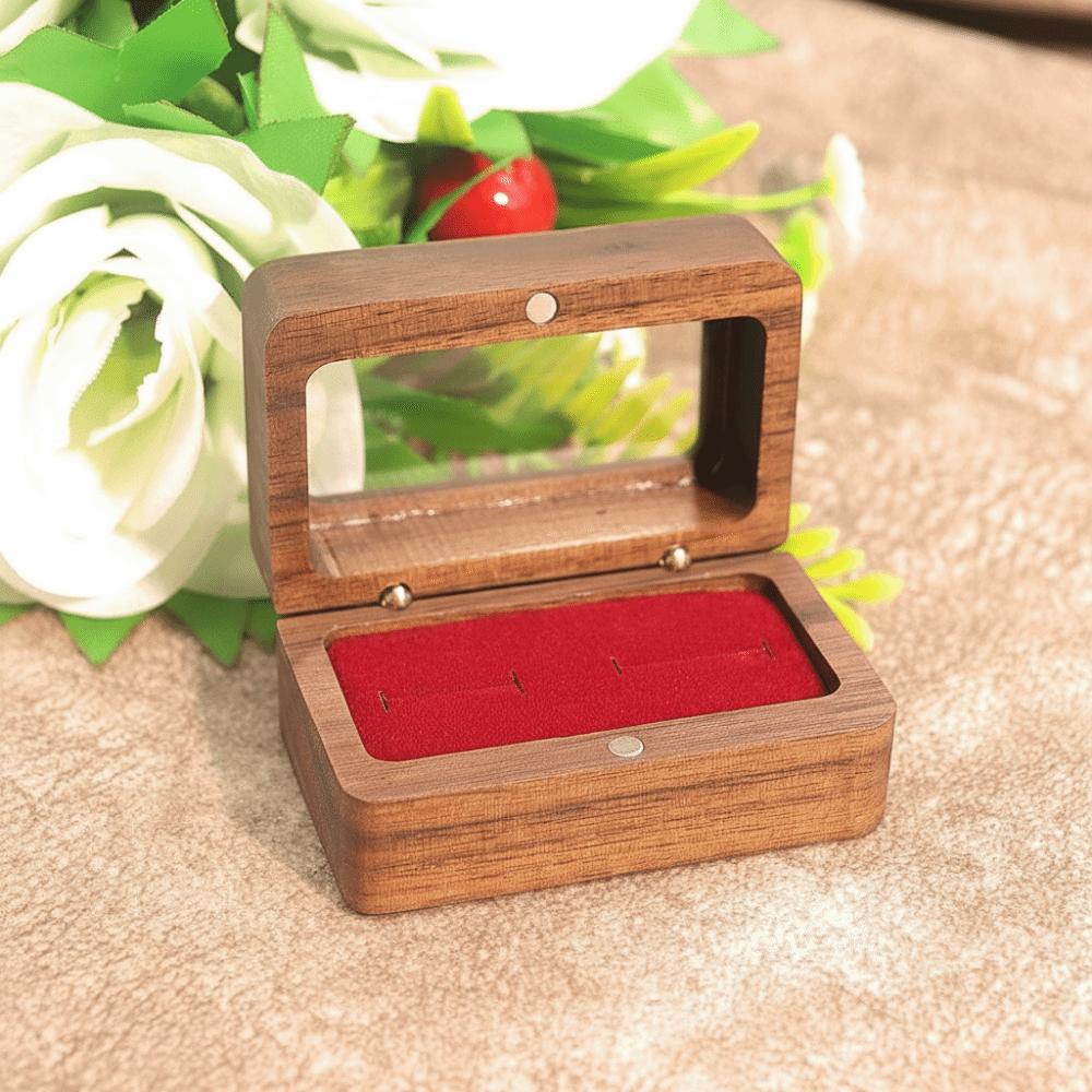 Rectangular Ring Storage Box Retro Lover Ring Display Box New Jewelry Box Love Gift