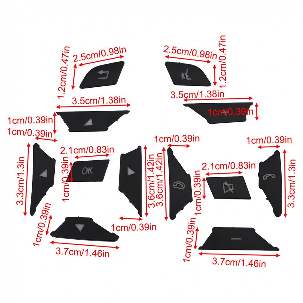 12x Bouton d'interrupteur de volant Pour Mercedes E C pour G Classe C200 pour E250 E350