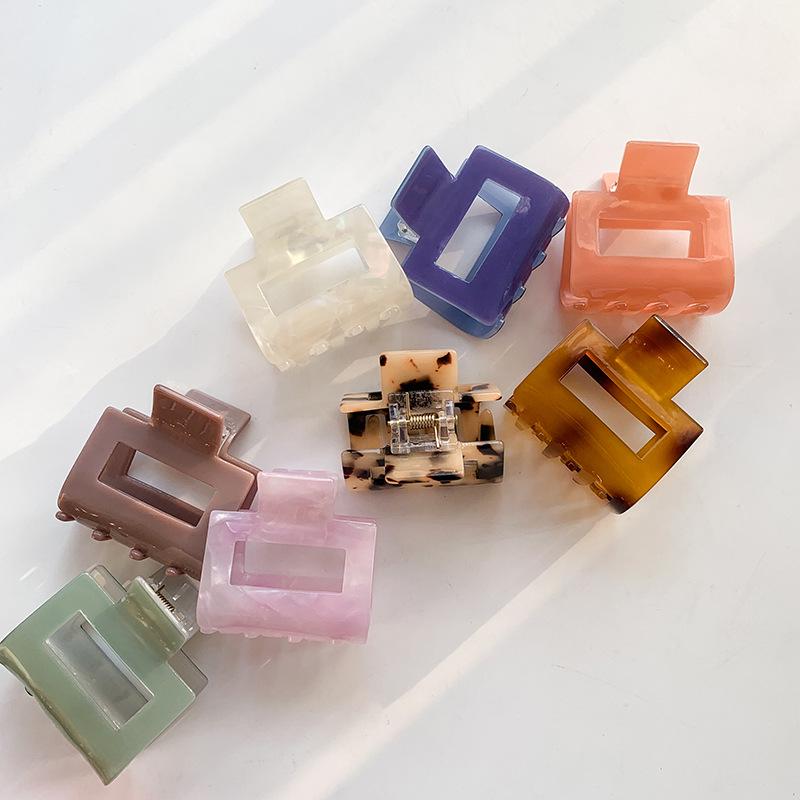 Korean Style Simple Geometric Acetate Square Hair Claw Clip