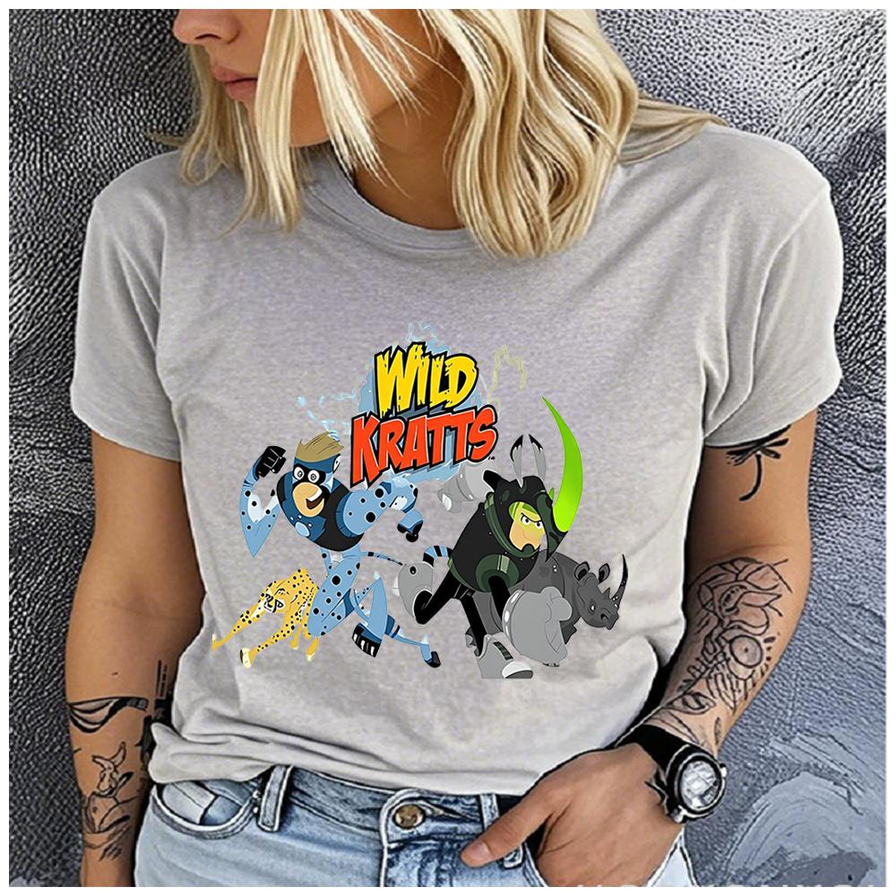 100% Polyester Rundhals Kurzarm T-Shirt für Animationsfans Kreatives Trendmuster Lässige Sportmode