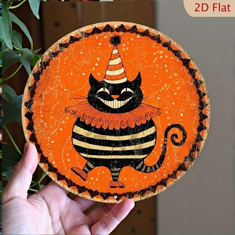 2D Flat Hanging Decorative Metal Sign Hand Painted Art