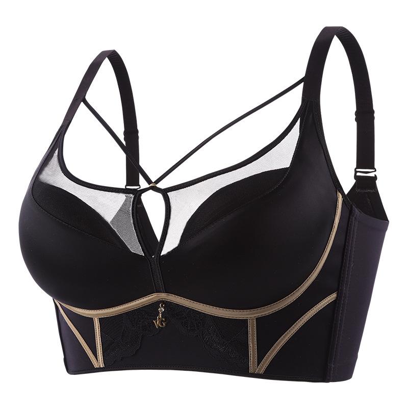 Seamless Push-Up Bra: Chest Minimizer & Anti-Sagging Shaping with Side Support, Wireless 3D Cups