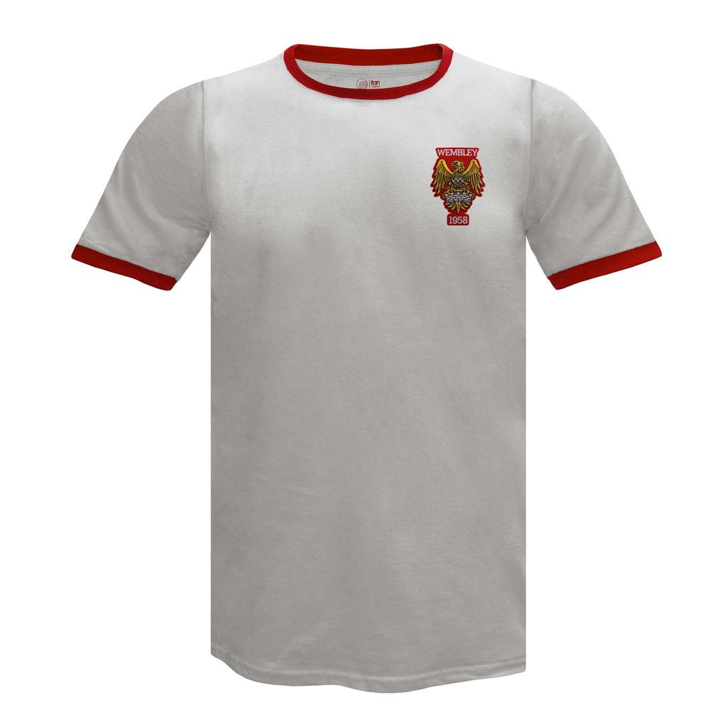 Fan Originals Mens United Wembley 1958 Crest T-Shirt
